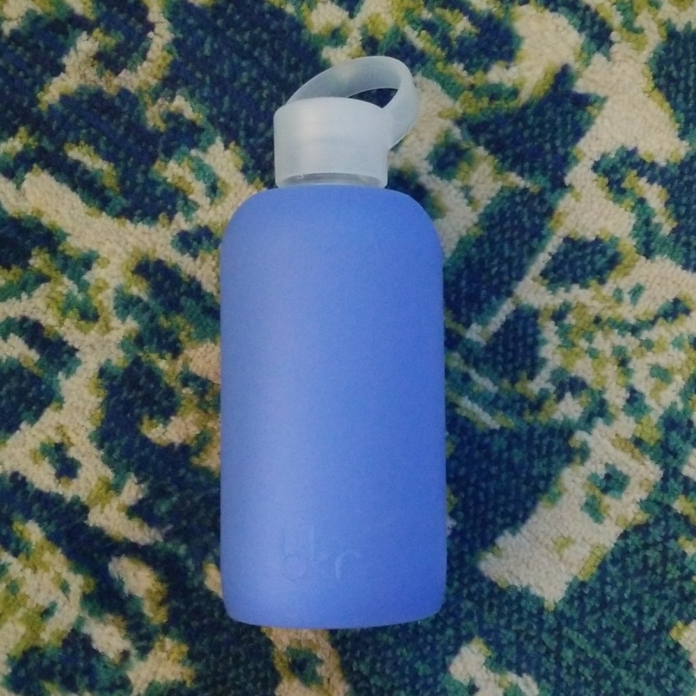 BKR Little 500ml 16oz Glass Bottle Periwinkle Blue
